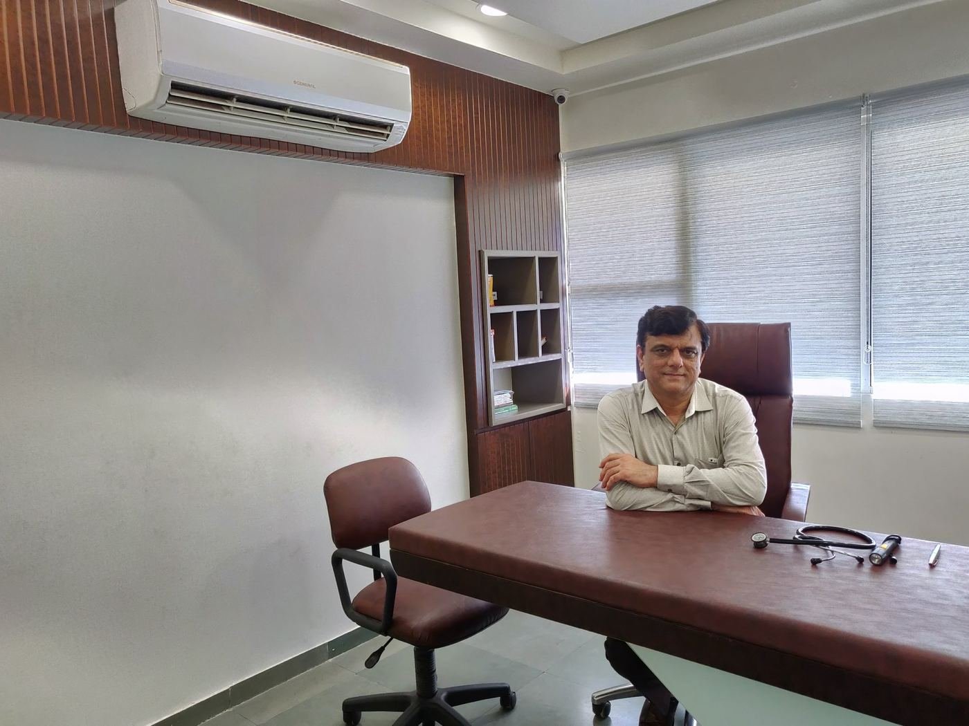 Dr. Kodnani's consultation room at Anuj Children Hospital